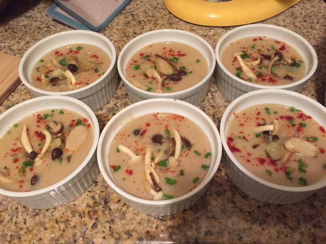 Cream of Sweet Onion Soup with Sautéed&nbsp;Mushrooms